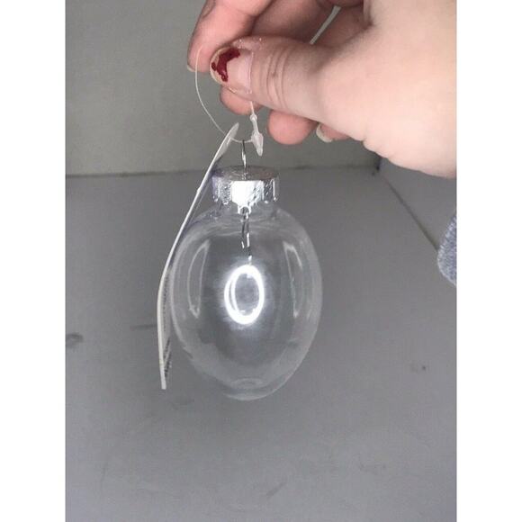 DIY Clear Fillable Christmas Ornament Ball Holiday Craft Decoration - Picture 1 of 2